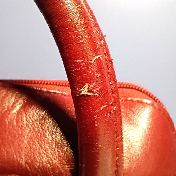 Wilsons Leather Red Leather Backpack Purse Shoulder Bag - Picture 9 of 16